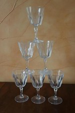 6 anciens verres a pied a vin