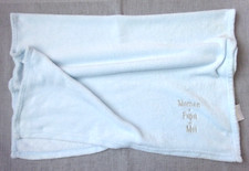 Plaid couverture bébé naissance unisexe tissu polaire bleu