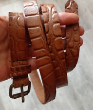 Ceinture vintage unisexe cuir imprimé Scotch and Soda Amsterdam Couture 127 cm