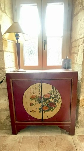 Meuble chinois rouge décor - meuble, rouge,