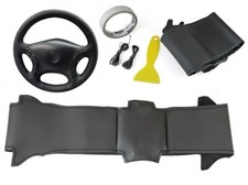 Couvre Volant Sur Mesure Dans Cuir Noir Pour Mercedes-Benz Classe C W203 99-07