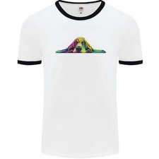 Un T-Shirt Ringer Pour Homme Basset Hound Coloré
