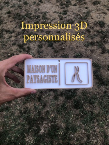 Pancarte maison impression - maison, 3d