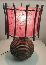 lampe chevet bambou rotin