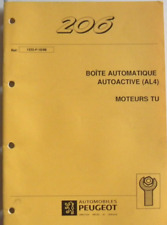 Manuel PEUGEOT 206 boîte automatique autoactive ALA moteur TU ref 1332 de 10/98