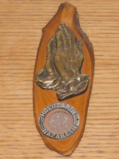 vintage ISRAEL tableau de priere HOLY EARTH terre sainte NAZARETH jesus CHRIST