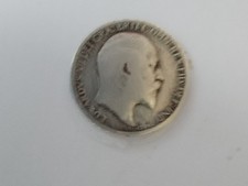 Monnaie, GRANDE BRETAGNE .EDWARD VII. SIX PENCE  ARGENT