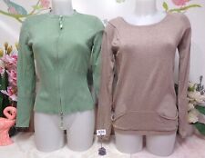 Lot vêtements occasion femme : Pull fin et gilet - T : 38 / 40