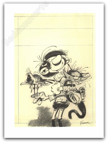 Affiche andré franquin gaston - andré,