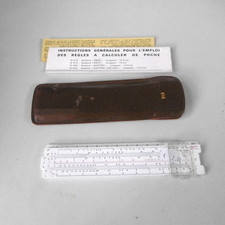 ancienne petite regle a calculer de poche raphoplex
