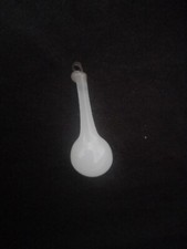 Petite pampille en opaline Blanche pour Lustre Applique