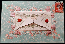 N°790/155  1 Carte Postale  Ancienne  Découpis   Gaufrèe Porte Message