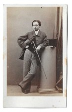 Photo Originale CDV Fratelli Alinari Florence Jeune Homme En Pose