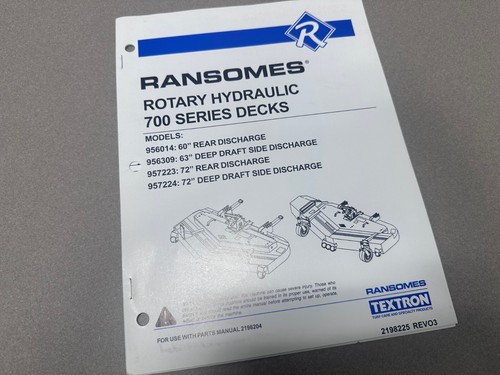 Ransomes 700 series mower deck - ransomes,