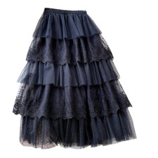 Femme Maille Dentelle Jupe