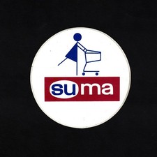 Autocollant / Sticker vintage supermarché Suma
