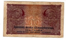 CZECHOSLOVAKIA Billet 10 KORUN