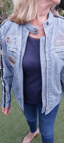 Blouson moto cuir - blouson, de