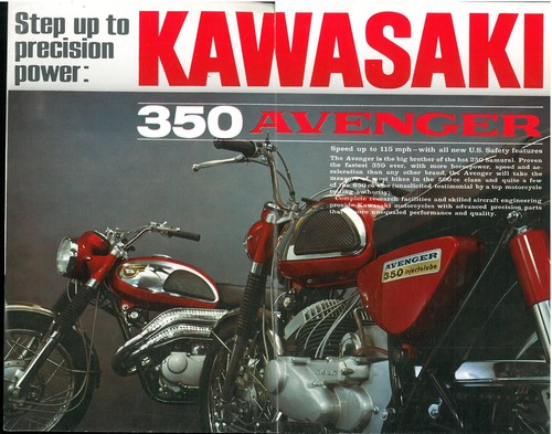 Dépliant kawasaki 350 avenger - kawasaki,