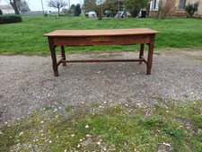 Table de Ferme Campagnarde 19 éme Noyer et Pin , 3 Tiroirs