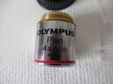 Objectif de microscope OLYMPUS Plan 4X/0,10 , infini/-.