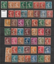 Lot 50 timbres Semeuse 1907