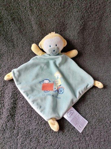 Doudou plat singe - jaune, "