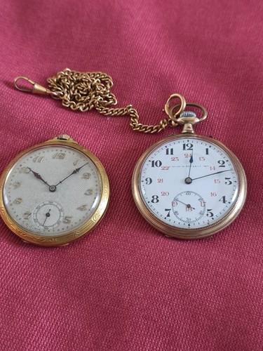 Montre gousset pla - gousset, or
