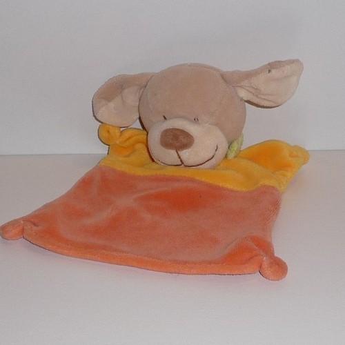 Doudou chien nicotoy orange - chien,