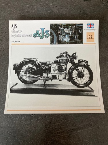 Carte fiche moto collection - carte,