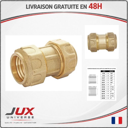 Raccord laiton manchon égal