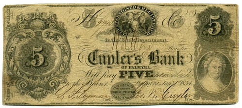 Rare billet 5 dollars - billet,