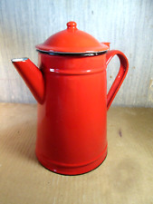 ancienne CAFETIERE JAPY tole emaillée rouge 1,5 l. coffee pot Déco Retro c1960