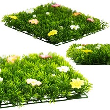 Gazon synthétique gazon décoratif artificiel vert pelouse avec fleurs