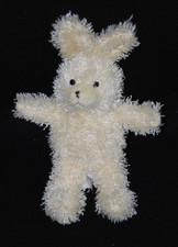 Peluche doudou lapin  LBVYR Yves Rocher jaune 19/24 cm TTBE