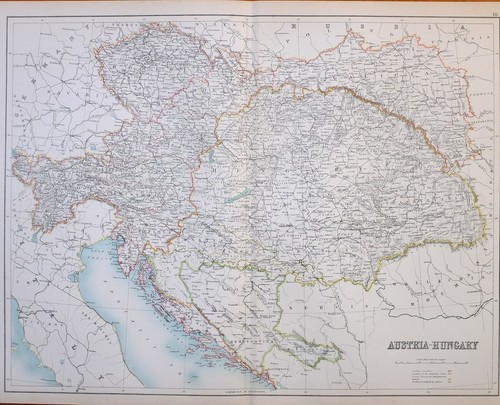 1897 ancien carte - ancien, autriche