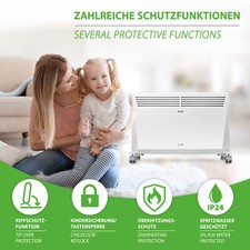 Convecteur Electrique Chauffeur Chauffage Électrique 2kW Antigivre