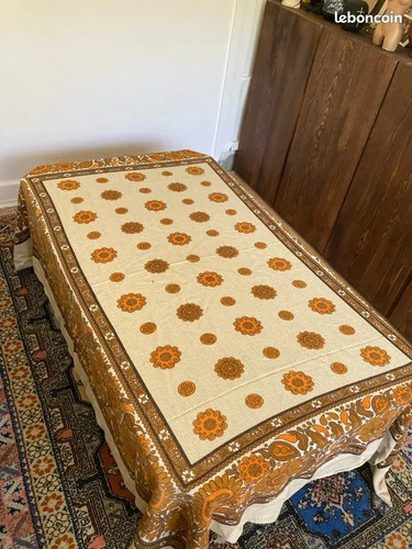 Nappe avec impression - , vintage
