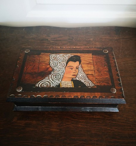 Vintage coffret boîte bois - coffret,
