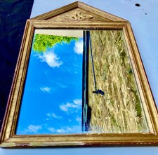 MIROIR ,GLACE ANCIENNNE A FRONTON époque première empire DEBUT XIX -N°3