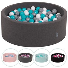 KiddyMoon Doux Piscine à Balles pour Bébé 90x30 à 200/300 Balles Multicolore