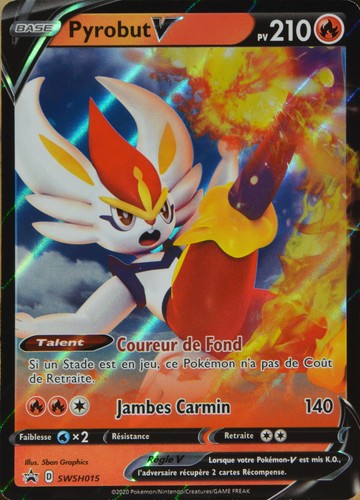 Carte pokémon swsh015 pyrobut - pokémon,