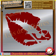 stickers autocollant Kiss of Death lèvre bouche tete de mort skull casque ipad