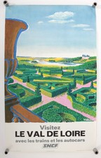 Affiche ancienne Chemins de fer français - VAL DE LOIRE - SNCF - B. VILLEMOT
