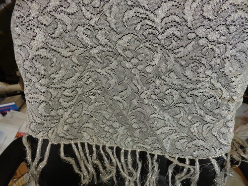 Silver scarve shawl women - ,