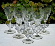 Meisenthal? Service de 6 verres à eau en verre taillé. Ca 1930 Modèle Mulhouse