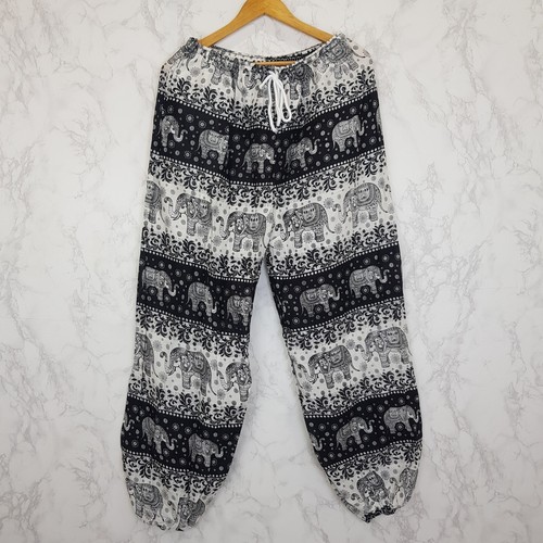 Elephant print drawstring long - print,