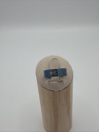 Bague anneau bleu motif - , tête
