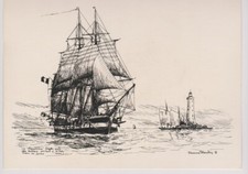 Bateau La " MELPOMENE"  1900 . par Etienne BLANDIN Peintre de la Marine