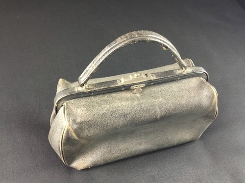 Ancien sac médecin cuir - , noir